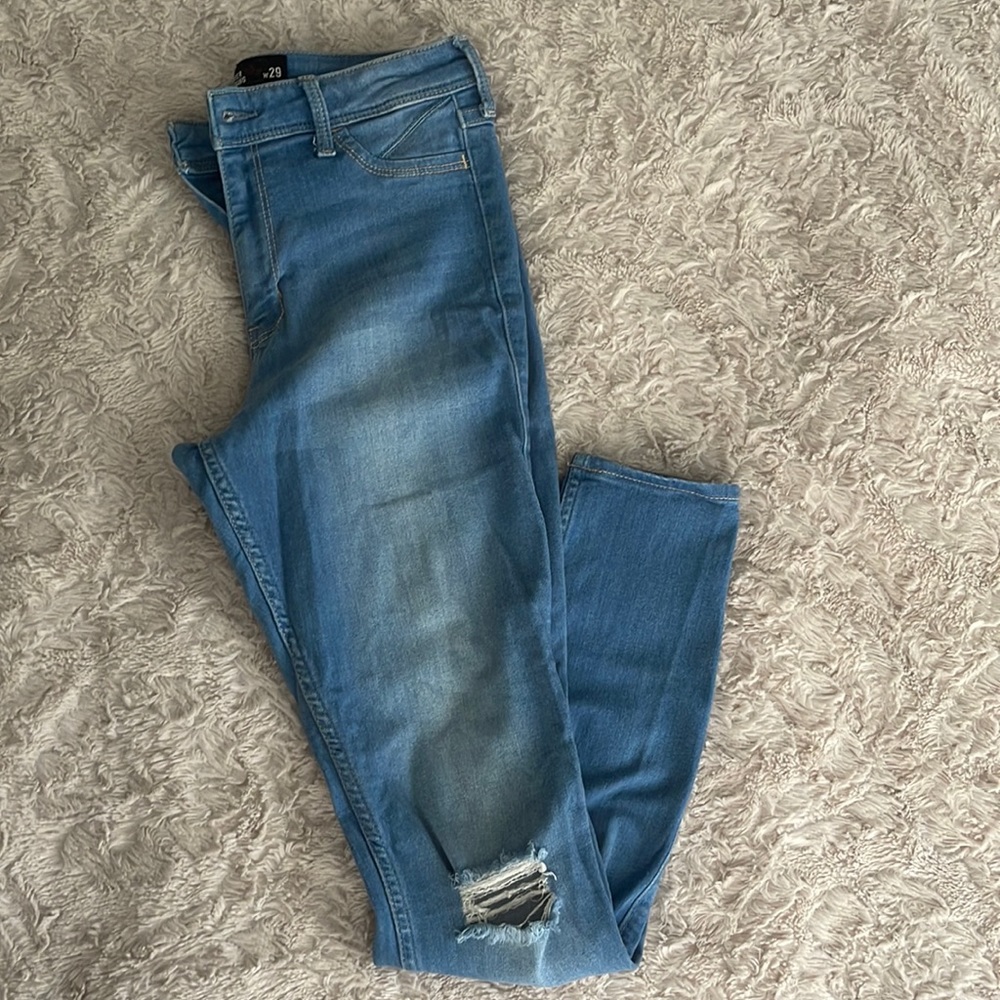 Hollister Jean Legging Light Blue Wash Distressed